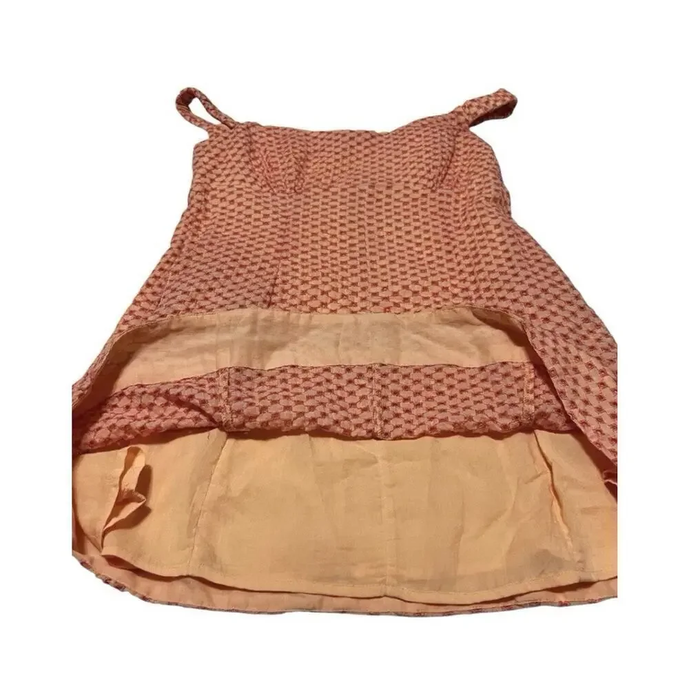 Free People Berry Kiss Mini Dress NWT Small Orange Floral Off Shoulder Boho - Picture 7 of 16